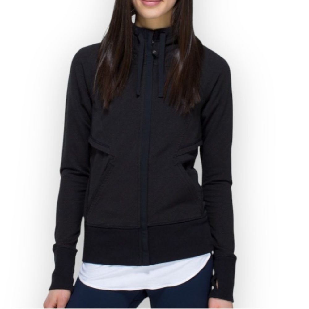 Lululemon | After Asana Hoodie Telemark Print Black- Size 4